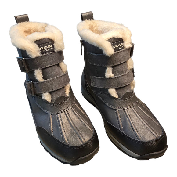 Koolaburra by UGG Winter Boots Womens Size 7.5M Stone Gray Waterproof Buckle - Picture 1 of 11